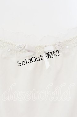 画像2: axes femme / フラワーモチーフキャミソール  生成り O-25-09-11-083-AX-TO-IG-OS