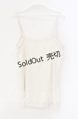 画像3: axes femme / フラワーモチーフキャミソール  生成り O-25-09-11-083-AX-TO-IG-OS