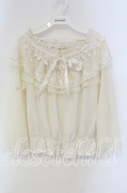 画像1: axes femme / ケープカラーブラウス  アイボリー O-25-09-11-085-AX-BL-IG-OS