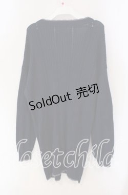 画像3: axes femme / 花刺繍ロングニットカーデ  ネイビー O-25-09-11-086-AX-TO-IG-OS