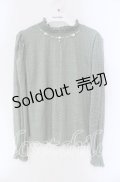 axes femme / ビジューデザイン総レースプルオーバー F グリーン O-25-09-11-088-AX-TO-IG-OS