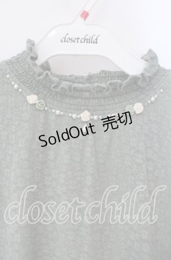 画像2: axes femme / ビジューデザイン総レースプルオーバー F グリーン O-25-09-11-088-AX-TO-IG-OS