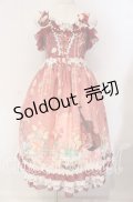 WOC   物  / ローズバイオリン柄ジャンパースカート M ピンク O-25-09-11-010-LO-OP-IG-OS