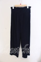 axes femme / ウエストベルトストレートパンツ  ネイビー O-25-09-11-018-AX-PA-IG-ZT257