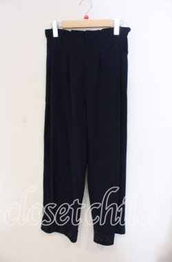 画像1: axes femme / ウエストベルトストレートパンツ  ネイビー O-25-09-11-018-AX-PA-IG-OS