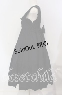 画像3: metamorphose / 共布フリルエプロン風ジャンパースカート  クロ O-25-09-11-002-ME-OP-OW-OS