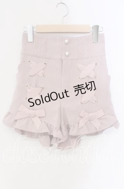 画像1: LIZ LISA / レースアップフリルショートパンツ  ピンク O-25-09-11-022-LO-PA-IG-OS
