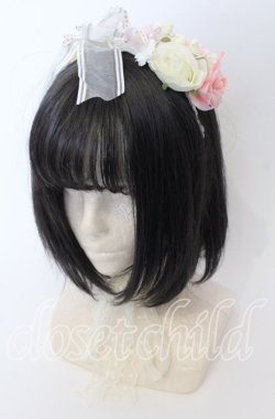 画像1: BABY,THE STARS SHINE BRIGHT / Rosa Mistica ヘッドドレス  オフ O-25-09-12-038-BA-AC-IG-ZT485-F003