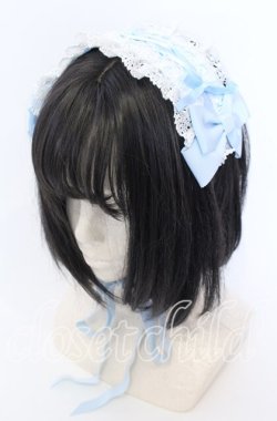 画像1: BABY,THE STARS SHINE BRIGHT / はしごレースのスピンドールヘッドドレス  サックス O-25-09-12-044-BA-AC-IG-OS