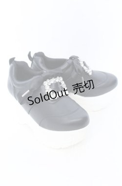 画像4: axes femme POETIQUE / ビジューバックルスニーカー L クロ×シロ O-25-09-12-003-AX-SH-IG-OS