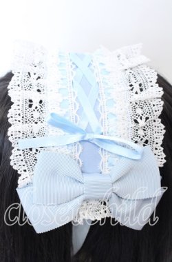 画像2: BABY,THE STARS SHINE BRIGHT / はしごレースのスピンドールヘッドドレス  サックス O-25-09-12-044-BA-AC-IG-OS