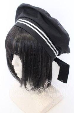画像1: metamorphose / セーラーベレー帽(ワッペン付)  クロ O-25-09-12-045-ME-AC-IG-ZT-K004