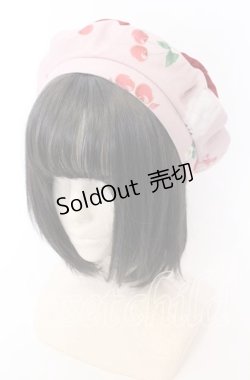 画像1: Chalmiere / チェリーバニー柄ベレー 27×30ｃｍ ピンク O-25-09-12-046-LO-AC-OW-ZT-K004