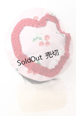 画像2: Chalmiere / チェリーバニー柄ベレー 27×30ｃｍ ピンク O-25-09-12-046-LO-AC-OW-ZT-K004
