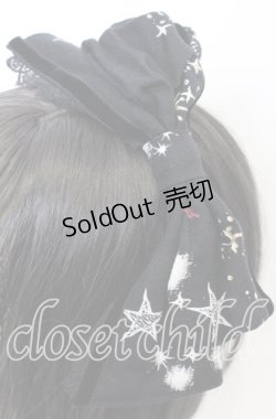 画像2: ALICE and the PIRATES / ゴーストタウンのメリィメイキング柄カチューシャ  クロ O-25-09-12-049-PA-AC-OW-OS