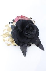 Anges et Demons / ラメコサージュクリップ  クロ O-25-09-12-053-GO-AC-OW-ZT485-F004