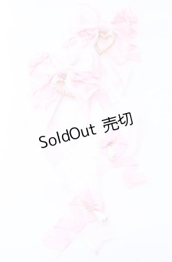 画像1: LOTUS ribbon / ツインリボンクリップ  ピンクリボン×ハートチャーム O-25-09-12-056-EL-AC-OW-OS