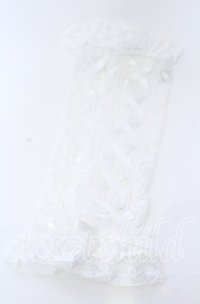 Chalmiere / レースアップアームカバー  シロ O-25-09-12-059-LO-ZA-OW-ZT485-F004