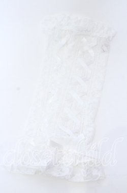 画像1: Chalmiere / レースアップアームカバー  シロ O-25-09-12-059-LO-ZA-OW-ZT485-F004