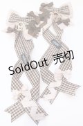 LOTUS ribbon / ツインリボンバレッタ  ブラウン×くまモチーフ O-25-09-12-062-EL-AC-OW-ZT485-F001
