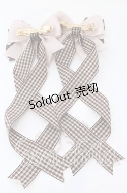 画像3: LOTUS ribbon / ツインリボンバレッタ  ブラウン×くまモチーフ O-25-09-12-062-EL-AC-OW-ZT485-F001