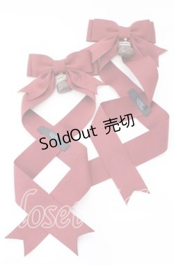 画像1: 【SALE】LOTUS ribbon / ツインリボンバレッタ  ワイン×ハートチョコ O-25-09-12-063-EL-AC-OW-ZT485-F001