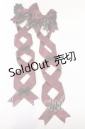 LOTUS ribbon / ツインリボンバレッタ  ボルドー×花モチーフ O-25-09-12-066-EL-AC-OW-ZT485-F001