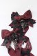 画像2: LOTUS ribbon / ツインリボンバレッタ  ボルドー×花モチーフ O-25-09-12-066-EL-AC-OW-ZT485-F001 (2)