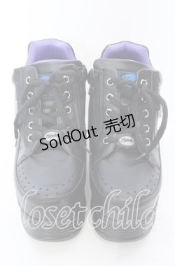 画像1: YOSUKE / 厚底スニーカー 25cm ブラック O-25-09-12-005-PU-SH-IG-OS
