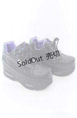 画像2: YOSUKE / 厚底スニーカー 25cm ブラック O-25-09-12-005-PU-SH-IG-OS