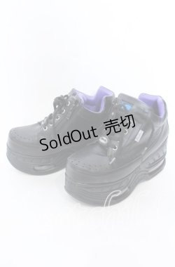 画像4: YOSUKE / 厚底スニーカー 25cm ブラック O-25-09-12-005-PU-SH-IG-OS
