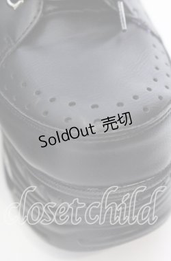 画像5: YOSUKE / 厚底スニーカー 25cm ブラック O-25-09-12-005-PU-SH-IG-OS