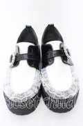 DearMyLove / 厚底メイドフリルシューズ 23.5cm クロ×シロ O-25-09-12-006-EL-SH-IG-OS