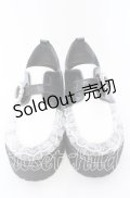 【SALE】DearMyLove / 厚底メイドフリルシューズ 23.5cm クロ×シロ O-25-09-12-006-EL-SH-IG-ZT-K001