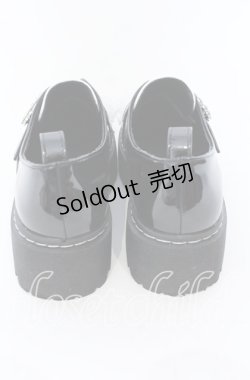 画像3: 【SALE】DearMyLove / 厚底メイドフリルシューズ 23.5cm クロ×シロ O-25-09-12-006-EL-SH-IG-ZT-K001