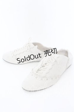 画像4: axes femme / スエードバラ刺繍バブーシュ L アイボリー O-25-09-12-001-AX-SH-IG-ZT-K001