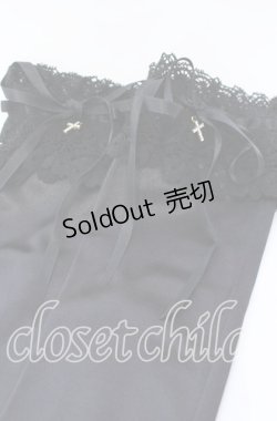 画像2: ALICE and the PIRATES / トーションレースロンググローブ  クロ O-25-09-12-008-PA-ZA-IG-OS