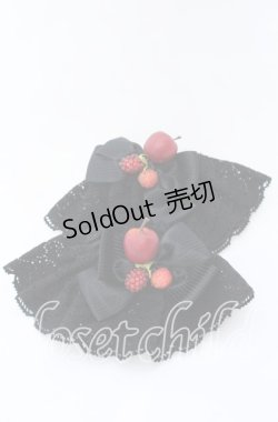 画像1: BABY,THE STARS SHINE BRIGHT / 赤いひとかけらのMarchenお袖留め  クロ O-25-09-12-010-BA-ZA-IG-ZT485-F002