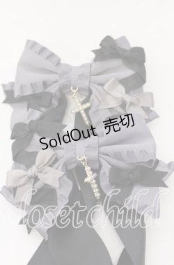 画像2: LOTUS ribbon / クロスツインテールリボンバレッタ  クロ O-25-09-12-011-EL-AC-IG-OS