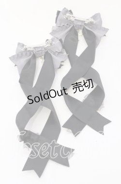 画像3: LOTUS ribbon / クロスツインテールリボンバレッタ  クロ O-25-09-12-011-EL-AC-IG-OS