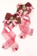 LOTUS ribbon / オーガンジーツインテールリボンバレッタ  ワイン O-25-09-12-013-EL-AC-IG-OS