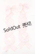 LOTUS ribbon / ハートチャームロングツインテールリボンバレッタ  ピンク O-25-09-12-015-EL-AC-IG-OS