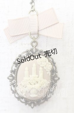 画像1: axes femme / 燭台カメオネックレス  ゴールド×ピンク O-25-09-12-019-AX-AC-IG-ZT0917D