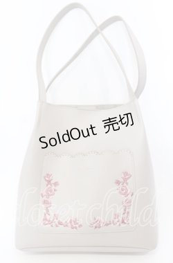 画像1: 【SALE】axes femme / 刺繍ポケットホーボーバッグ 270×300×120mm ベージュ O-25-09-12-027-AX-BG-IG-ZTK024