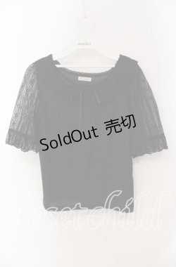 画像1: axes femme / 20thレース使いトップス F クロ O-25-09-13-035-AX-TO-OW-OS