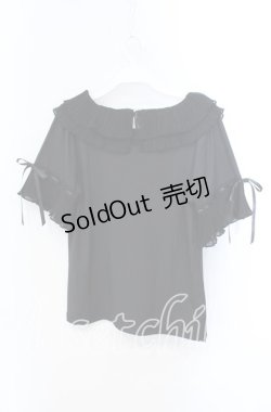 画像2: axes femme POETIQUE / プリーツフリル襟カットプルオーバー M クロ O-25-09-13-036-AX-TO-OW-OS