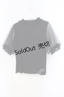 画像3: axes femme / ビジュー付チュール袖トップス F クロ O-25-09-13-037-AX-TO-OW-ZT085