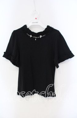 画像1: axes femme / 吸水速乾プチスタンドリブプルオーバー F クロ O-25-09-13-038-AX-TO-OW-OS