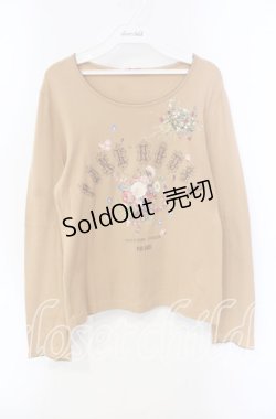 画像1: PINK HOUSE / ピンクコテージチャームptカットソー 3（M） ベージュ O-25-09-13-040-LO-TO-OW-OS