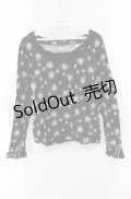 【SALE】PINK HOUSE / ピコフリル使い花柄カットソー M クロ O-25-09-13-041-LO-TO-OW-ZT243